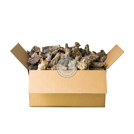 Premium Bulk Box Natural Cork Bark Chunks for Reptiles, Vivariums, and More.