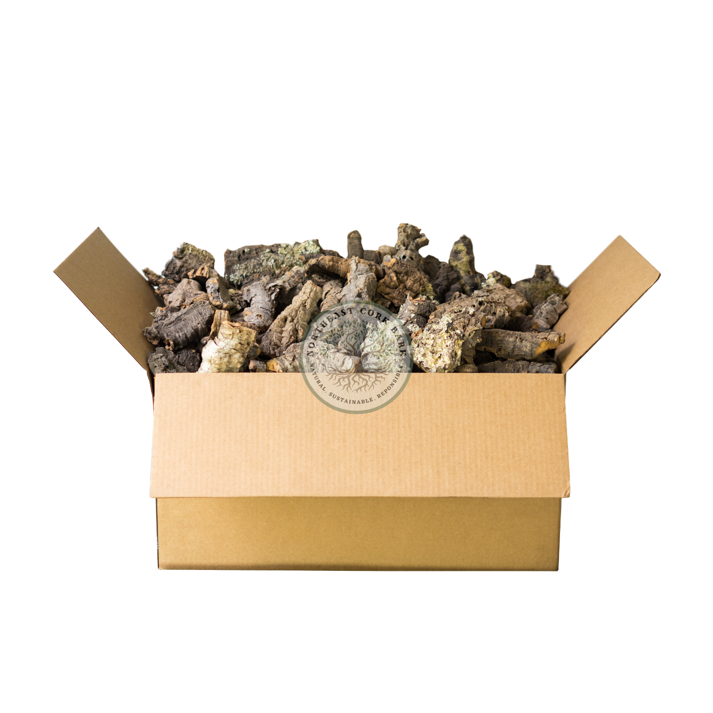 Premium Bulk Box Natural Cork Bark Chunks for Reptiles, Vivariums, and More.